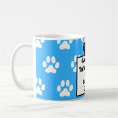 Mug Cute Black Chat Cheveux Bleu clair Arrière - plan (Gauche)
