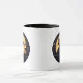 Mug Cute Black Chat Pleine lune Halloween moderne (Centre)