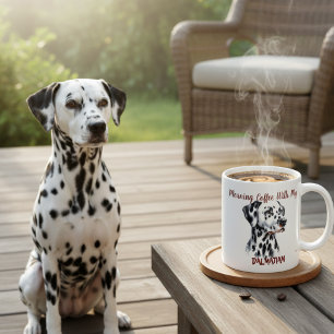 Mug Cute Black Morning Café Dalmatien PERSONNALISER