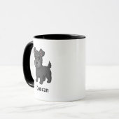 Mug Cute Black Scottish Terrier Dog Custom Name (Devant gauche)