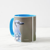Mug Cute Bleu Jay Songbird sur Treestump (Devant gauche)