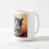 Mug Cute Bleu Oye Kitten (Devant droit)