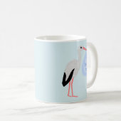 Mug Cute Blue Baby Boy Stork (Devant droit)