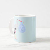 Mug Cute Blue Baby Boy Stork (Devant gauche)