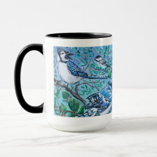 Mug Cute Blue Oiseau OEuvre d'art Oiseau bleu Chine