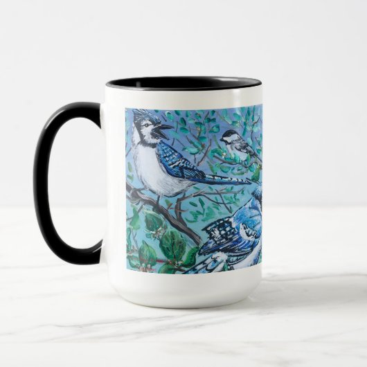 Mug Cute Blue Oiseau OEuvre d'art Oiseau bleu Chine (Gauche)