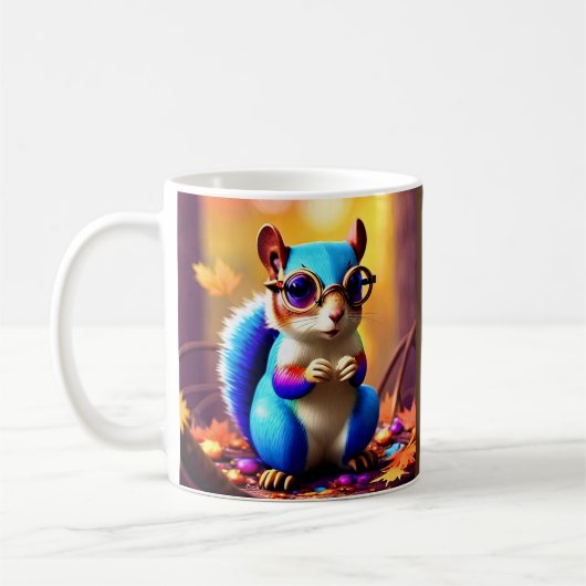 Mug Cute Blue Squirrel with Glasses-56786 (Gauche)