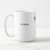 Mug Cute Boho Coloré Chat Floral (Gauche)