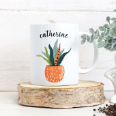 Mug Cute Boho Plante Posé Personnalisé