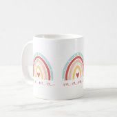 Mug Cute Boho Rainbow Heart Mama Maman Fête des mères (Devant gauche)