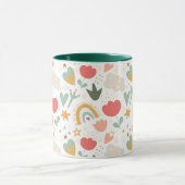 Mug Cute Boho Rainbows, Coeurs et Fleurs (Centre)