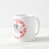 Mug Cute Boston Terrier, baisers négligés (Devant droit)