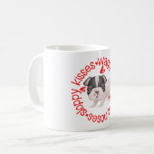 Mug Cute Boston Terrier, baisers négligés (Devant gauche)