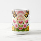 Mug Cute Boston Terrier Chiot Jouant Avec Papillon (Centre)