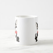 Mug Cute Boston Terrier dans la Cravate Red Bow (Centre)