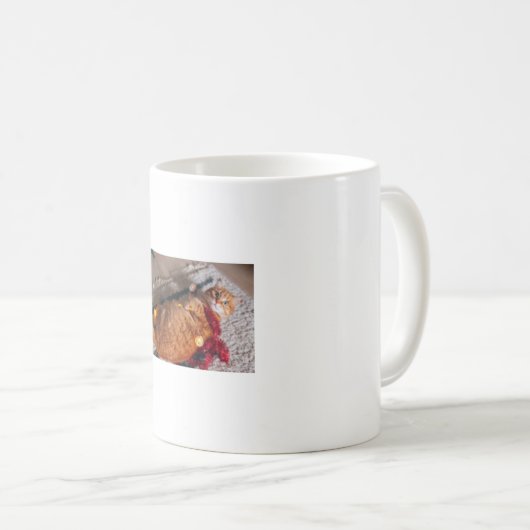 Mug Cute bouchon de chat orange (Devant droit)
