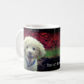 Mug Cute boueux face poodle personnalisé (Devant gauche)