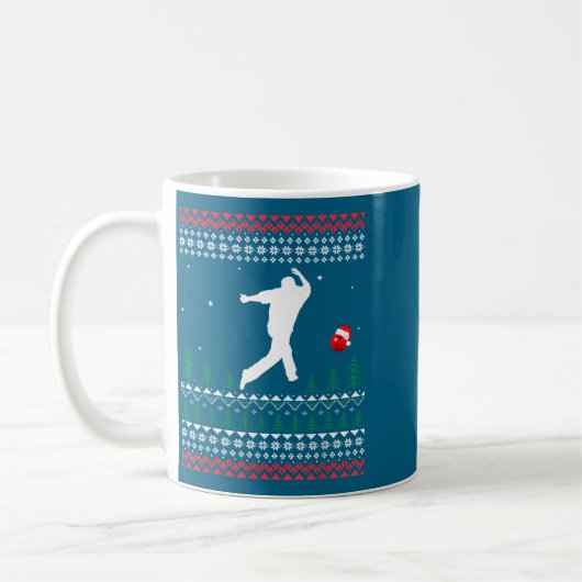 Mug Cute Bowling Player Santa Claus Hat Ugly Christmas (Gauche)