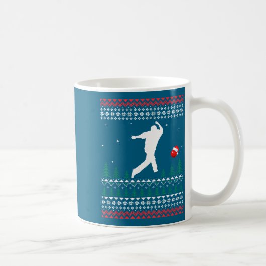 Mug Cute Bowling Player Santa Claus Hat Ugly Christmas (Droite)