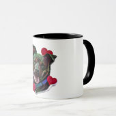 Mug Cute Brindle Pop Art Pit Bull Staffordshire Amour (Devant droit)