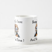 Mug Cute Brown beagle Personalize (Centre)