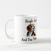 Mug Cute Brown beagle Personalize (Gauche)