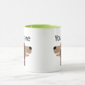 Mug Cute brown bear cub cartoon personalized kid's (Centre)