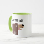 Mug Cute brown bear cub cartoon personalized kid's (Devant gauche)