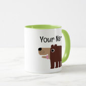 Mug Cute brown bear cub cartoon personalized kid's (Devant droit)
