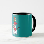 Mug Cute Bruant sur Snowman (Devant droit)