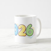Mug Cute Bubble 2026 Typographie – Pastel Gloss Candy (Devant droit)