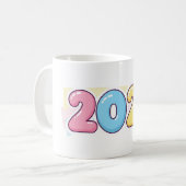 Mug Cute Bubble 2026 Typographie – Pastel Gloss Candy (Devant gauche)