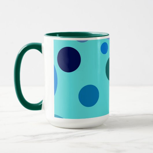 Mug Cute Bubble design with Customizable Name Initial (Gauche)