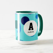 Mug Cute Bubble design with Customizable Name Initial (Devant droit)