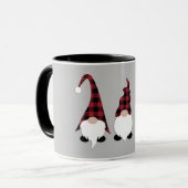 Mug Cute Buffalo Plaid Gnomes de Noël (Devant gauche)