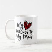 Mug Cute Buffalo Plaid Heart Valentines Day For Pre K  (Gauche)