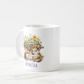 Mug Cute Bunnies Nom Personnalisé Fille Pâques (Devant gauche)