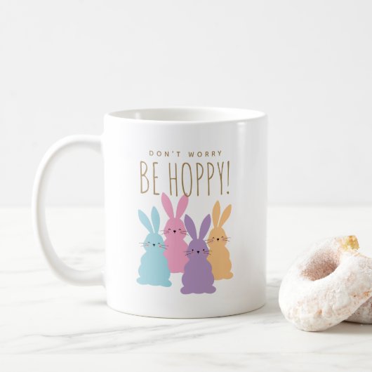 Mug Cute Bunnies Pâques Personnalisé (Avec donut)