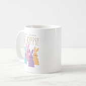 Mug Cute Bunnies Pâques Personnalisé (Devant gauche)
