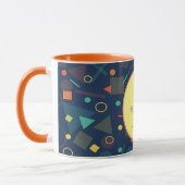 Mug Cute Bunny Art on Colorful Pattern (Gauche)
