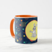 Mug Cute Bunny Art on Colorful Pattern (Devant gauche)