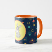 Mug Cute Bunny Art on Colorful Pattern (Devant droit)