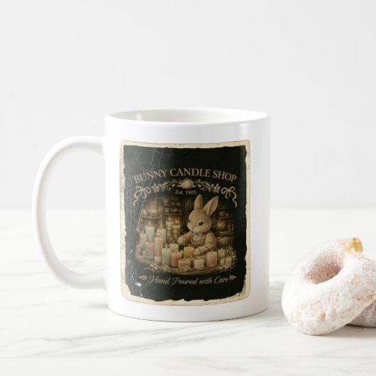 Mug Cute Bunny Candle Shop  (Avec donut)