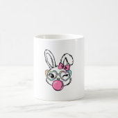 Mug Cute Bunny Face Bubblegum Glasses Pink Coquette Bo (Centre)