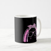 Mug Cute Bunny Face léopard arc-en-ciel Cravate Pâques (Devant droit)