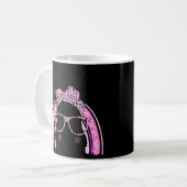 Mug Cute Bunny Face léopard arc-en-ciel Cravate Pâques (Devant gauche)