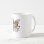 Mug Cute Bunny Rabbit Face Leopard Coquette Bow Glasse (Devant droit)