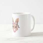 Mug Cute Bunny Rabbit Face Leopard Glasses Girl Happy  (Devant droit)