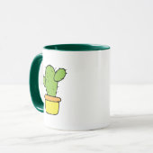 Mug Cute Cactus dans Planteur Jaune (Devant gauche)