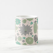 Mug Cute Cactus Peach Grey Succulents Et Nom (Centre)